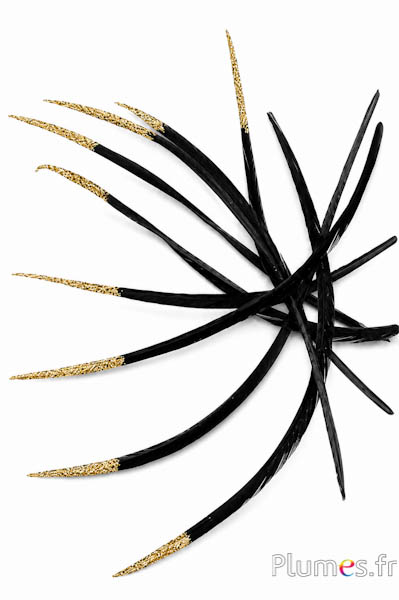 Gans goldene Glitzer - 16-18 cm - schwarz